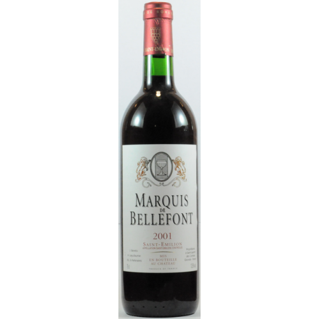 Saint-Emilion Rouge 2001 Marquis de Belleffont