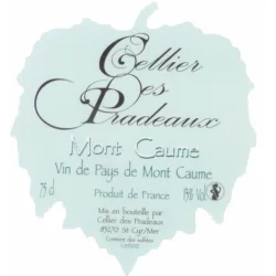 Etiquette 2 d'IGP Mont-Caume rosé