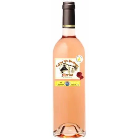 Bouteille d'IGP Méditerranée rosé Merlot