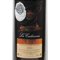 Etiquette de Bandol rouge La Cadiérenne