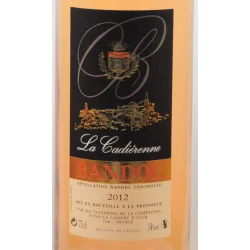 Etiquette de Bandol rosé La Cadiérenne