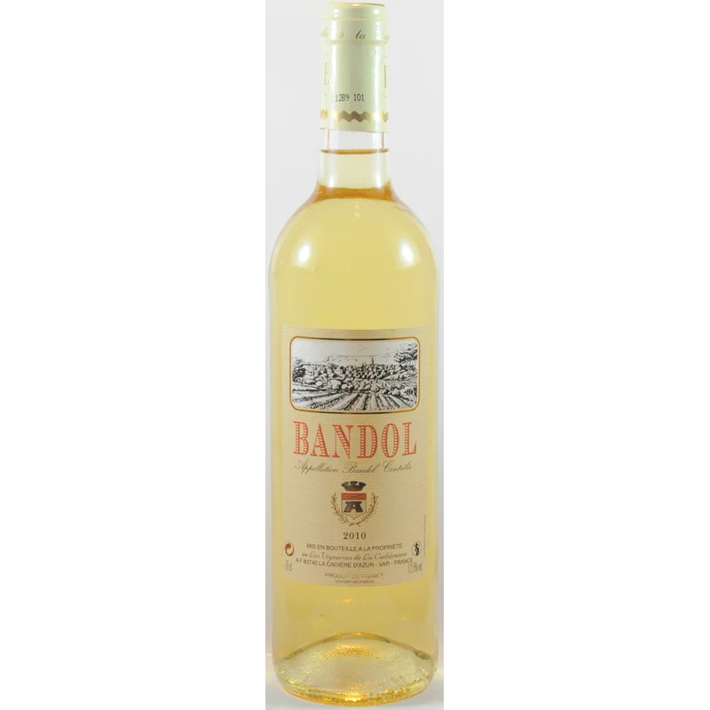 Bouteille de Bandol blanc La Cadiérenne