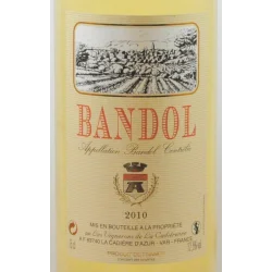 Etiquette de Bandol blanc La Cadiérenne